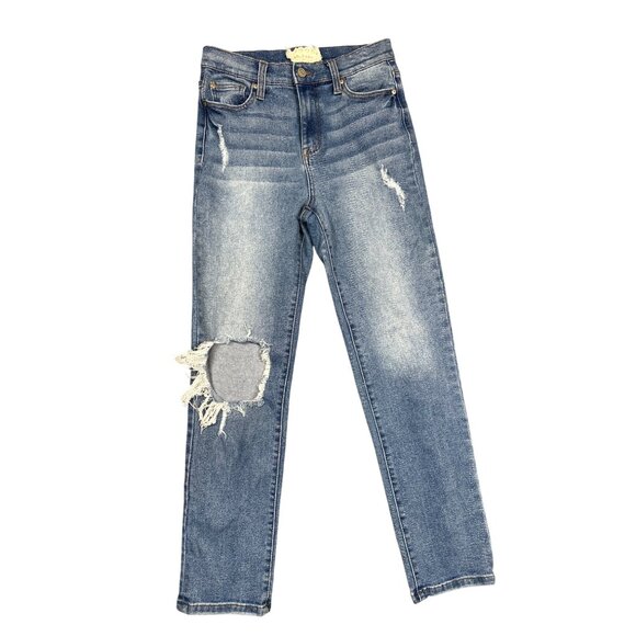 Altar'd State High Rise Distressed Sally Jeans in Light Wash Size 26/3 - Picture 1 of 6